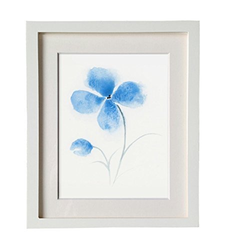 Amazon.com: Simplest Blue Floral Watercolor Print Modern Abstract Art