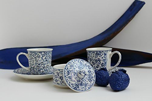Handmade Handpainted Fine Ceramic Ottoman Turkish Coffee / Espresso Set 1 Candy Dish