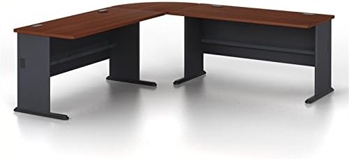 Bush Series A 3-Piece L-Shape Wood Computer Desk in Hansen Cherry