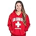 LIFEGUARD Officially Licensed Ladies California Hoodie Sweatshirt Apparel For Women, Teens and Girls (Small, Red)