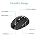LeadsaiL Silent Wireless Mouse Wireless Laptop USB Mouse Portable Cordless Computer Mouse, 6 Buttons, 3200DPI with 6 Adjustable Levels, 15 Months Battery Life, AA Battery Included