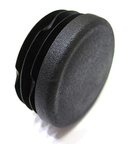 4 Pack: 1 3/8 Inch (35mm) Round Black Plastic Tubing Plug, Pipe Tubing End Cap, Steel Furniture Pipe Tube Cover, Tube Pipe Hole Plug - Thumbnail 2