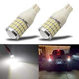 iBrightstar Newest 9-30V Super Bright Error Free T15 912 W16W 921 LED Bulbs with Projector replacement for Back Up Reverse Lights, Truck Cargo Lights, 3rd Brake Lights, Xenon White