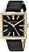 Anne Klein Women's AK/2736BKBK Gold-Tone and Black Leather Strap Watch