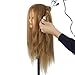 Cosmetology Mannequin Head with Human Hair Hairdressing Training Head with 26Inch Real Hair Manikin Head Doll Head with Clamp (4#)