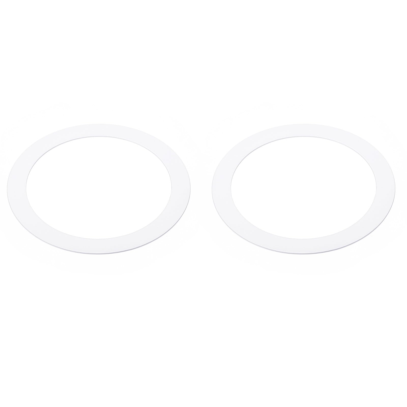 PATIKIL Metal Goof Trim Ring, 2 Pcs 3.78" OD x 2.99" ID White Recessed Light Cover Ring for Recessed Can Downlight, Living Room