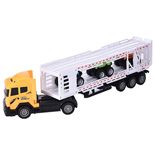 Livoty Double-Layer Car Carrier Truck Tractor & Loading with Three Taxis Set Remotely Controlled - Shipping from USA