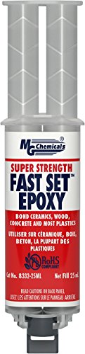 MG Chemicals Super Strength Fast Set Epoxy, 5000 PSI, 25 ml Dual Dispenser, Non Conductive