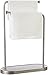 Amazon Basics Double-L Hand Towel Holder and Accessories Stand, Silver Nickel