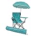 KIDS ONLY Beach Baby Umbrella Chair with Matching Shoulder Bag, Cup Holders, steel,polyester, Aqua