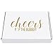 Bachelorette Party Decorations Kit // Bridal Shower Supplies with Cheers Gift Box: Tiara, Veil, Bride-To-Be Sash, Gold Bridal Tattoo Collection, Wearable Silver Engagement Rings! Cheers!