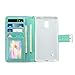 IZENGATE Samsung Galaxy Note 4 Wallet Case - Executive Premium PU Leather Flip Cover Folio with Stand (Mint)