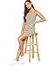 Floerns Women's Tank Dress Casual Stripe Dress Spaghetti Strap Bodycon Mini Dress Multi M