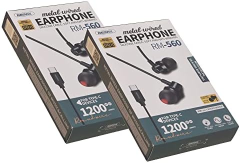 سعر Remax RM-560 Metal Wired Earphone With Microphone And TYPE C Port 3 ...