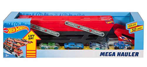 Hot Wheels Mega Hauler and 4 Cars Set