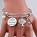 FEELMEM Bracelet Gift For Grandma Best Grandma Ever Expandable Wire Bangle Grandma Gift (Silver)
