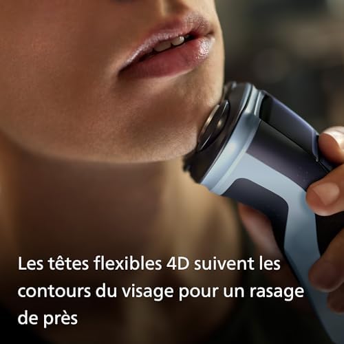 Electric Shaver Series 3000x - rasoir électrique Wet & Dry pour hommes, couleur Bleu céleste, technologie SkinProtect, tondeuse rétractable, rasoir ergonomique pour hommes (modèle X3053/00)