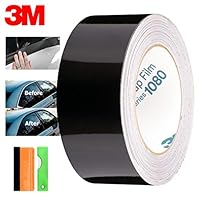 EZAUTOWRAP Free Tool Kit 3M 1080 Gloss Black Vinyl Wrap Kit for Black Out Chrome Delete Window Trim Door Trim 2" x50Ft
