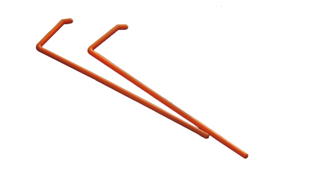 Moonlab-4-0067 L-Shaped Sterile Drigalski Spatula, PS, Orange (Pack of 10)