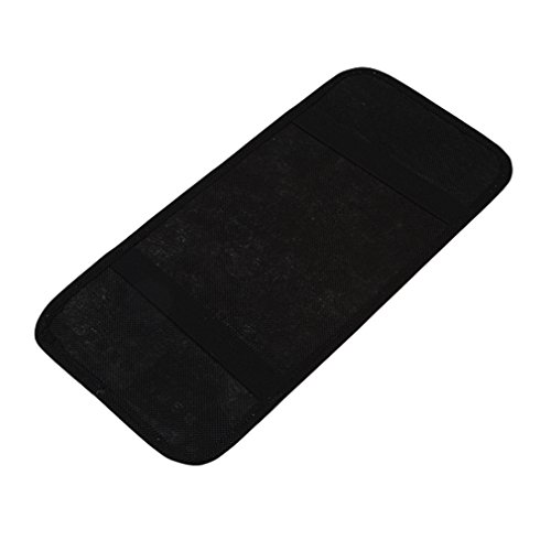 GUAngqi Car Sun Visor Sunshade CD DVD VCD Disc Sleeve Wallet Storage Case Holder Clipper Bag Pocket 12 Slot Car Notes Pouch Card Storage Bag Visor Case Organizer,Black