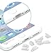 PortPlugs Lightning Dust Plugs for iPhone 11/X/8/7 - Curved Design Anti-Dust Port Protectors with Cleaning Brush, Clear (10-Pack)