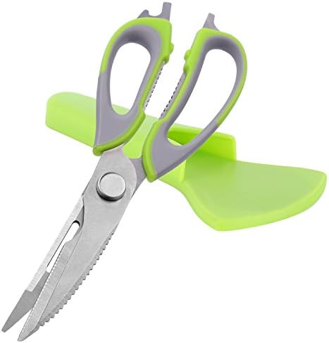 Multifunctional Kitchen Heavy Duty Scissors Eight-In-One Multi-purpose Utensils Shears for Chicken ,Fish ,Poultry ,Meat ,BBQ’ ,Bottle opener ,Herbs By LULUYUKI