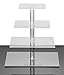 weddingwish Cupcake Stand, Acrylic Cupcake Holder, Premium 4 Tier Square Cupcake Stand for Wedding Birthday Holidays, Cady Bar Party Decoration,Clear