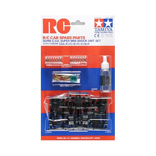 Tamiya 300050746 50746 1:10 Oil Pressure Shock Absorber Black with Springs Silver Pack of 2