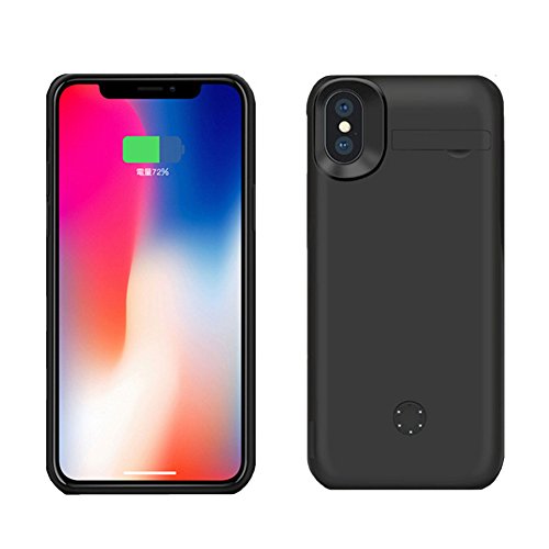 iPhone X Battery Case, ZTESY 5000mAh Rechargeable Extended Charger Case Protective Battery Pack Charging Case [Lightning Charging Port] with Kickstand for iPhone X / iPhone 10(5.8 inch)â€“Black