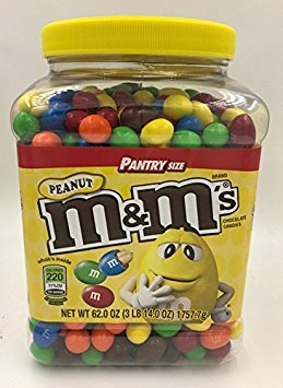 M&M's Peanut Candies 3Lb 14oz Jar