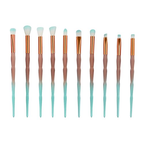 Hmlai Hot Sale 10pcs/set Makeup Brush Set Eye Shadow Contour Eye Lip Brush Cosmetics Blending Brush Tool (D)
