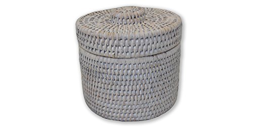 Artifacts Trading Company Rattan Round Single Tissue Roll Box, 6