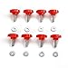 Jecar 8 Hardtop Quick Removal Bolts Thumb Screws & 8 D Ring Tie Down Anchors Compatible with Jeep Wrangler 2007-2023 JK JL Sports Sahara Rubicon X Unlimited 2 4 Door Accessories, Red