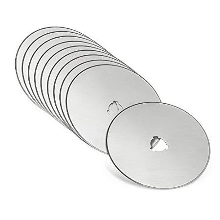 10 Stück Washati Ersatzklingen für Rollschneider 60mm - Rundklingen für Stoffschneider Rundklingen-Cutter