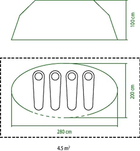 Coleman Pop Up Tent Galiano 4, 4 Man Past Pitch Festival Tent, absoltely waterproof 4 person Popup Camping Tent - Image 5