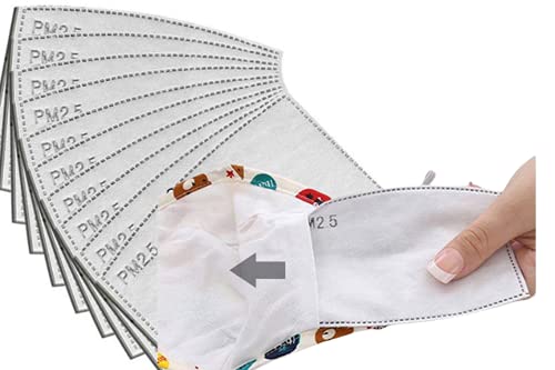 Mask Filters Face mask Filters Cloth Face Masks Reusable Face Mask Pocket Filter Activated Carbon Filters 5 Layers Replaceable Filters (Off-White, 50pcs)