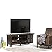 SIMPLIHOME Bedford SOLID WOOD Universal TV Media Stand, 53.9 inch Wide, Living Room Entertainment Center, Storage Cabinet with Glass Doors, for Flat Screen TVs up to 60 inches in Dark Tobacco Brown