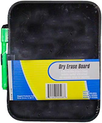Whiteboard with and Magnet Strips - 6-1/2" x 8-1/4" (Black; 1 Pack)