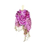 Paskmlna® Reversible Paisley Pashmina Shawl Wrap Elegant Colors