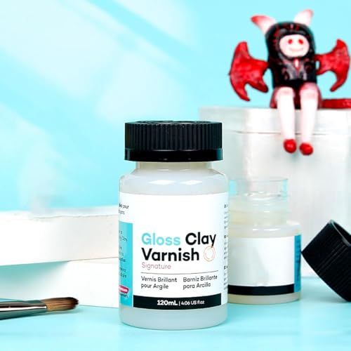 Air Dry Clay Glaze - 120ml Clay Varnish, Polymer Clay Glaze, High Gloss Clay Sculpture Sealant for Air Dry Clay Pottery - Waterproof Scratch Resistant Gloss Varnish Clay Glaze for Ceramics