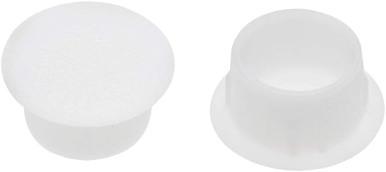 sourcing map Screw Cap Cover,20Pcs 12mm Dia White Plastic Locking Hole Plug Button Top Flush Type for Cabinet Cupboard Shelf