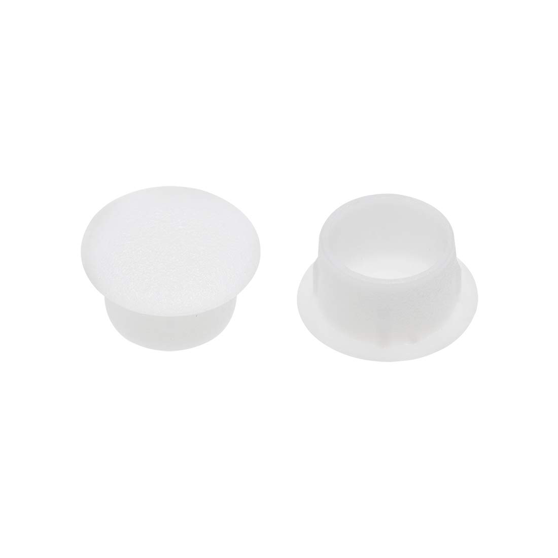 sourcing map Screw Cap Cover,20Pcs 12mm Dia White Plastic Locking Hole Plug Button Top Flush Type for Cabinet Cupboard Shelf