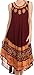Sakkas A900 Batik Flower Caftan Tank Dress / Cover Up - Chocolarte Gold - One Size