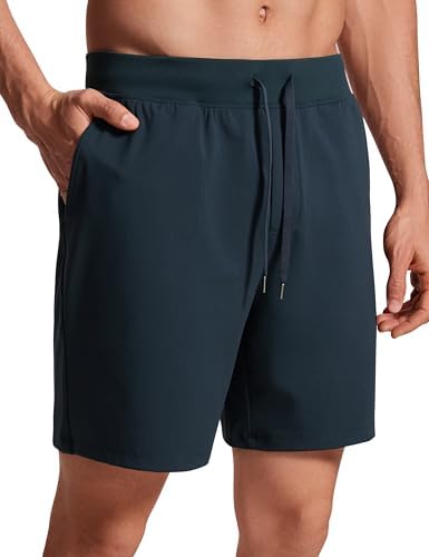 CRZ YOGA Men's Four-Way Stretch Workout Shorts - 5'' Soft Durable