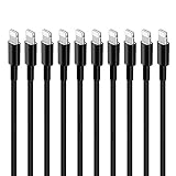 Charging Cables, LoveniMen 3FT [1M] USB Cable, 10 Pack Charger Cords Charging Syncing Cord Leads Data Lines - Black
