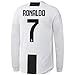 Cristiano Ronaldo Juventus #7 Youth Soccer Jersey Home Long Sleeve Shorts Kit Kids Gift Set (YL 10-13 Years, Ronaldo #7) White/Black