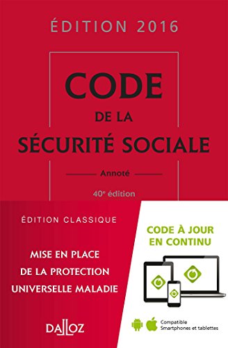 Code de la Sécurité sociale 2016