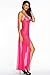 Honeystore Women's Sexy Chiffon Babydoll Nightwear Long Gown Lingerie with Thong Hot Pink M