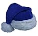 Deluxe Plush Santa Blue & White Faux Fur Hat - 15
