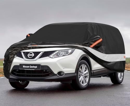 Holthly 10 Layers Car Cover SUV for Nissan Qashqai (2007-2025), 100% Waterproof Car Cover, Car Cover for Outdoor, Waterproof, UV Protection, Windproof, Dustproof